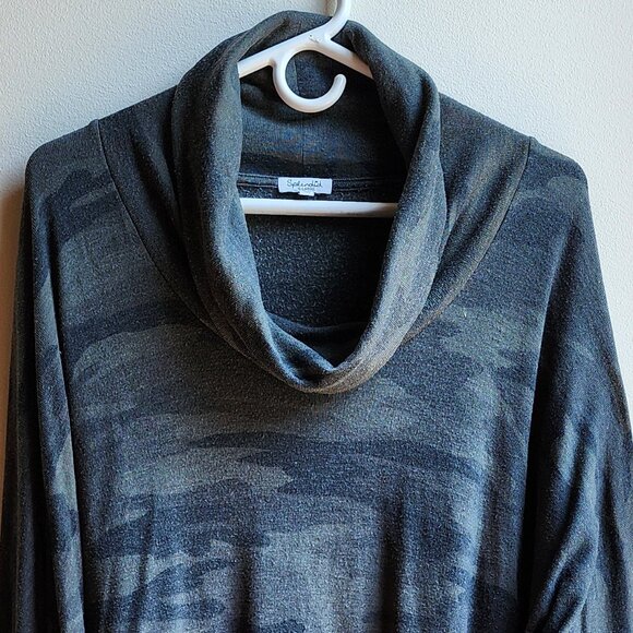 Splendid Green/Gray Camo Cowl Neck Jersey Size XL - Picture 10 of 16